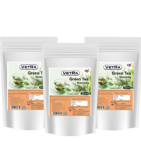 Vetra Green Tea with Rosemary - Pack of 3 0.1 kg Unflavoured Vetra Green Tea with Rosemary - Pack of 3 0.1 kg Unflavoured