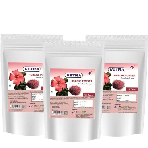 Vetra Hibiscus Powder - Pack of 3 0.1 kg Unflavoured Vetra Hibiscus Powder - Pack of 3 0.1 kg Unflavoured