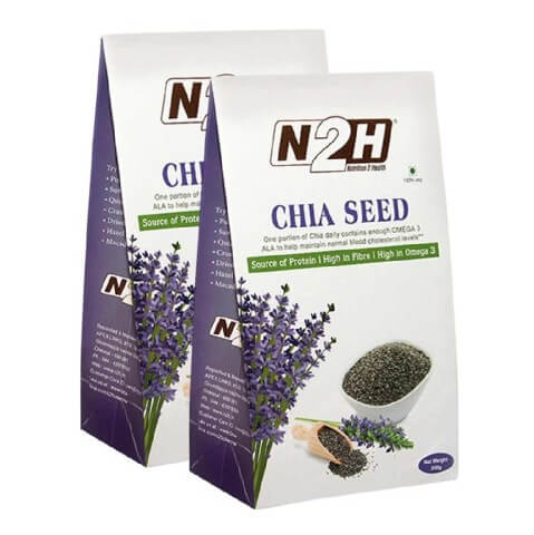 N2H Chia Seed (Pack of 2), 200 g Unflavoured N2H Chia Seed (Pack of 2), 200 g Unflavoured