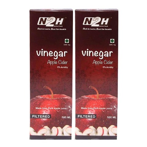 N2H Apple Cider Vinegar Filtered - Pack of 2 0.5 L Unflavoured N2H Apple Cider Vinegar Filtered - Pack of 2 0.5 L Unflavoured