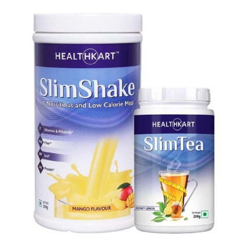 HealthKart SlimShake, 0.5 kg Mango & Slim Tea, 0.2 kg Honey Lemon HealthKart SlimShake, 0.5 kg Mango & Slim Tea, 0.2 kg Honey Lemon