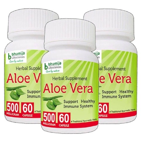 Bhumija Aloe Vera - Pack of 3, 60 capsules Bhumija Aloe Vera - Pack of 3, 60 capsules