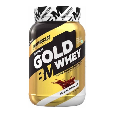 1 - Big Muscles Premium Gold Whey, 2.2 lb Belgian Chocolate
