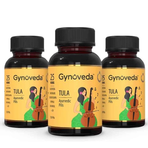 1 - Gynoveda TULA Ayurvedic Pills - Pack of 3,  120 tablet(s) 