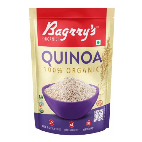 1 - Bagrrys 100% Organic Quinoa,  1 kg  Unflavoured 