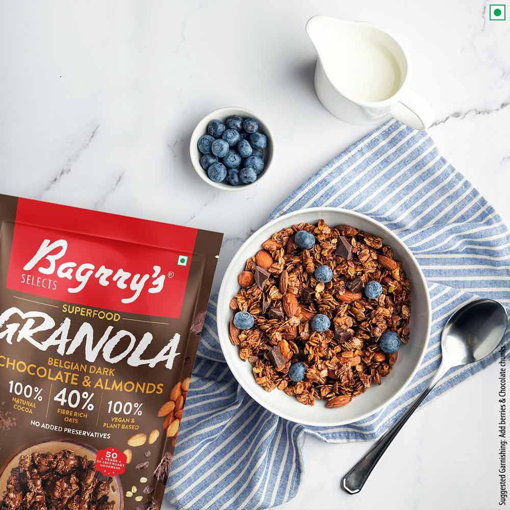 6 - Bagrrys Granola,  Belgian Dark Chocolate & Almonds  400 g 