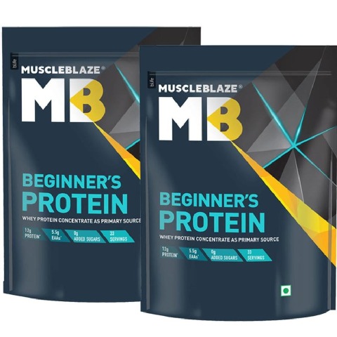 MuscleBlaze Beginner's Protein 2.2 lb Chocolate - Pack of 2
