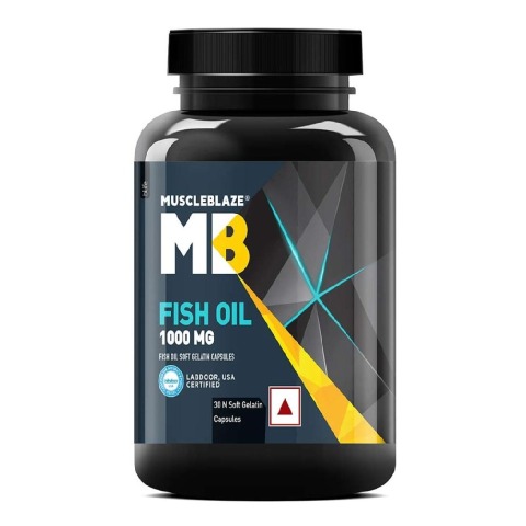 1 - MuscleBlaze Fish Oil (1000 mg) India's Only Labdoor USA Certified for Purity & Accuracy, 30 capsules