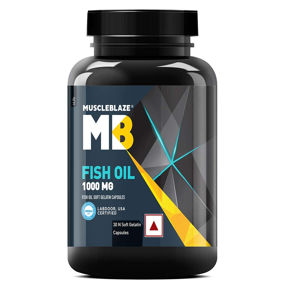 4 - MuscleBlaze Fish Oil (1000 mg) OP,  30 capsules 