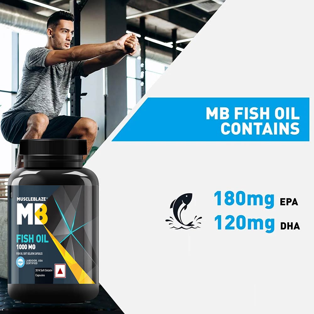 14 - MuscleBlaze Fish Oil (1000 mg) OP,  30 capsules 
