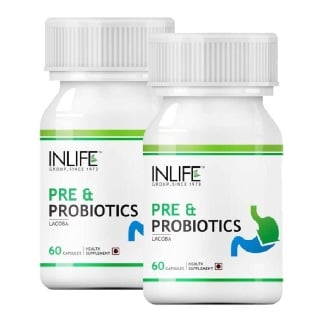 INLIFE Pre & Probiotics (Pack of 2), 60 capsules