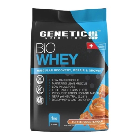 1 - Genetic Nutrition Bio Whey, 2.2 lb Toffee Fudge