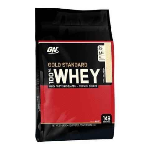 ON (Optimum Nutrition) Gold Standard 100% Whey Protein, 10 lb Vanilla Ice Cream ON (Optimum Nutrition) Gold Standard 100% Whey Protein, 10 lb Vanilla Ice Cream