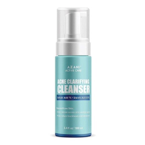 1 - Azani Active Care Acne Clarifying Cleanser,  100 ml  with Salicylic Acid 1% + Glycolic Acid 0.5% 