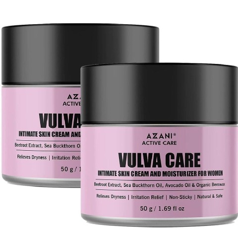 1 - Azani Active Care Vulva Care Intimate Skin Cream,  50 g  for All Skin Types (Pack of 2) 