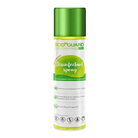 1 - BodyGuard Multiprotect Disinfectant Spray,  Fruity Floral  300 ml  Kills 99.9% of Germs 