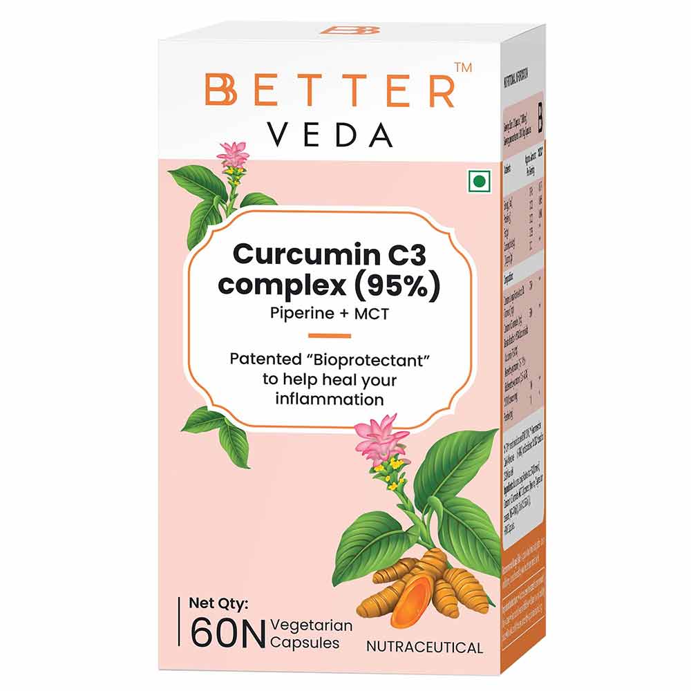 1 - Bbetter Veda Curcumin C3 Complex (95%),  60 veggie capsule(s) 