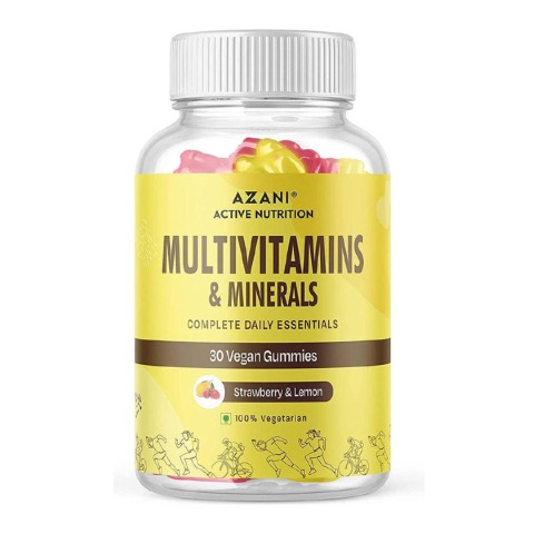 1 - Azani Active Nutrition Multivitamin & Minerals,  30 gummies  Strawberry & Lemon 