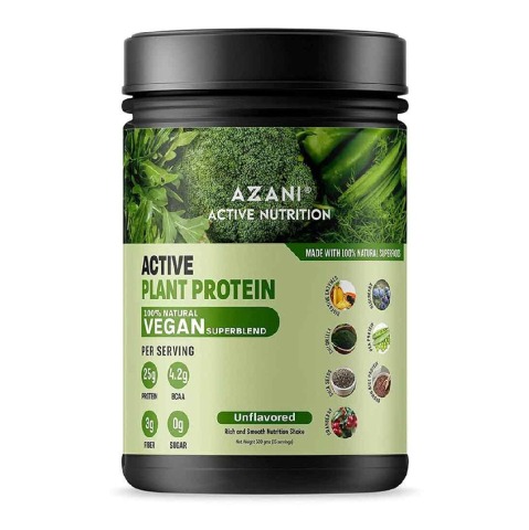 1 - Azani Active Nutrition Active Plant Protein, 1.1 lb Unflavoured