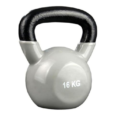 B Fit USA Vinyl Kettle Bell, Grey 16 kg