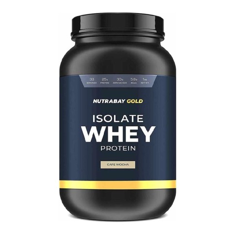 1 - Nutrabay Gold Isolate Whey Protein, 4.4 lb Cafe Mocha