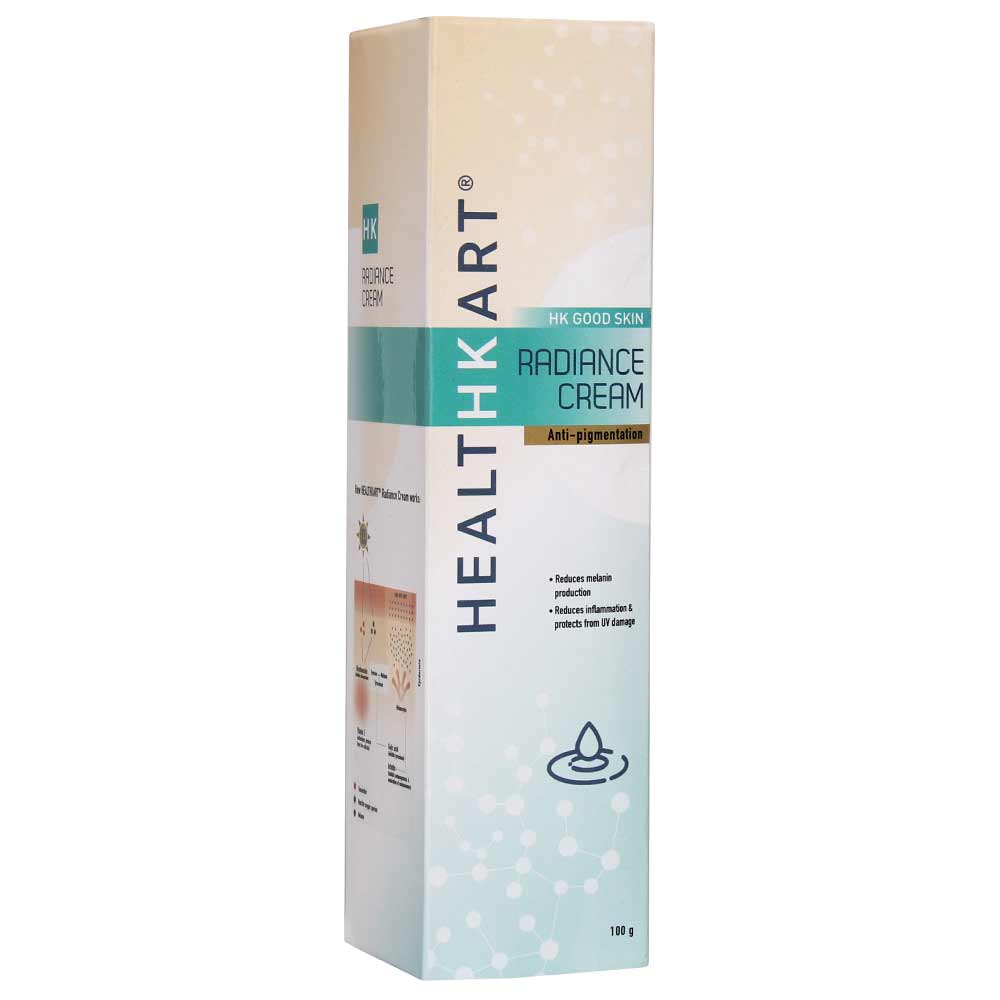 HealthKart Radiance (skin whitening) Cream, 100 g for All Skin Types(FrontBox)