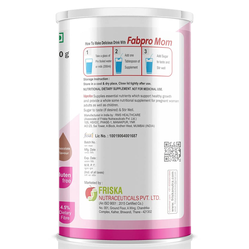 3 - Friska Nutrition FabproMom Protein Powder,  Chocolate  0.44 lb 