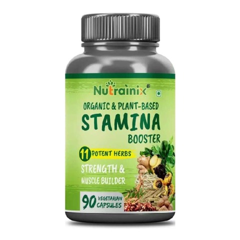 1 - Nutrainix Organic & Plant-Based Stamina Booster, 90 veggie capsule(s)