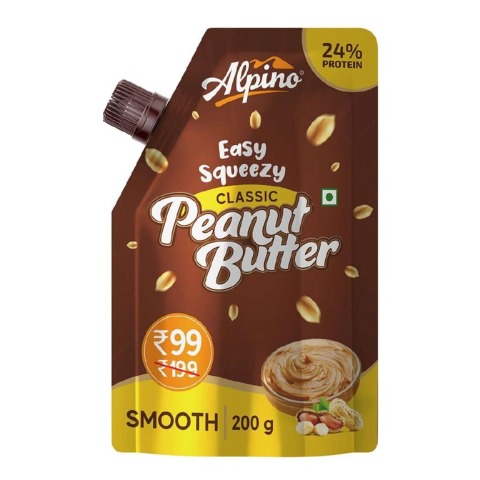 1 - Alpino Easy Squeezy Peanut Butter,  200 g  Smooth Classic 