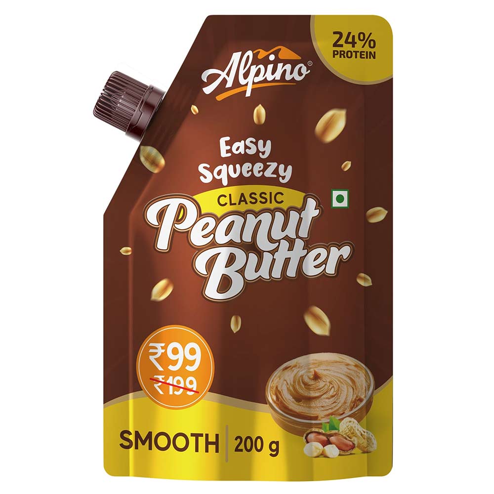 1 - Alpino Easy Squeezy Peanut Butter,  200 g  Smooth Classic 