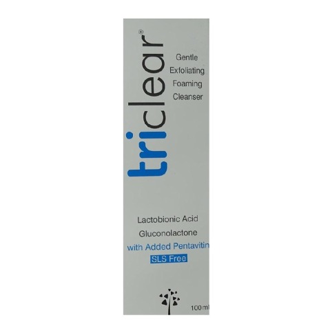 1 - Triclear Gentle Exfoliating Foaming Cleanser,  100 ml  for All Types of Skin 