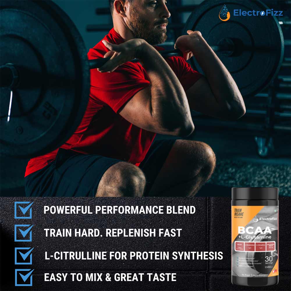 4 - ElectroFizz BCAA + L-Glutamine,  0.99 lb  30 Servings  Litchee 