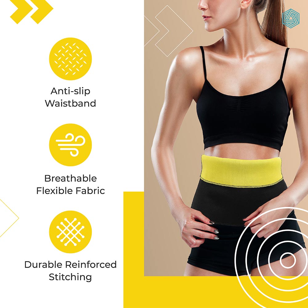 6 - Boldfit Back Supporter Body Shaper Sweat Belt,  Black  4 XL - 5 XL 