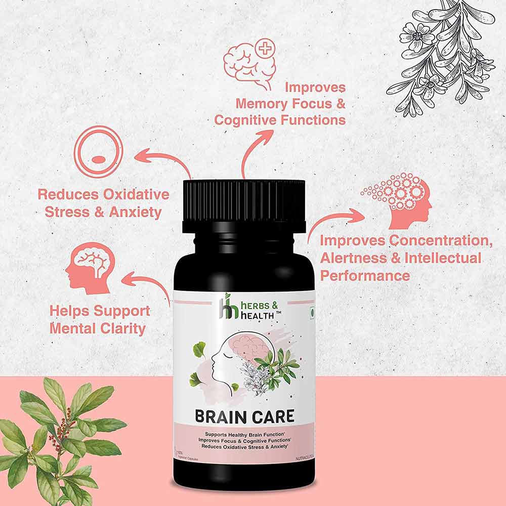 4 - Herbs & Health Brain Care,  60 capsules 