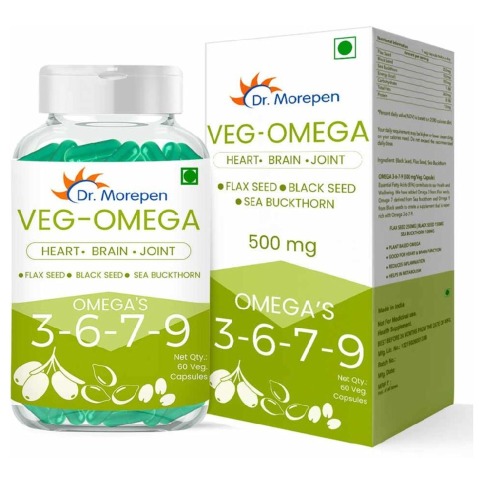 1 - Dr. Morepen Veg Omega 3 6 7 9, 60 capsules