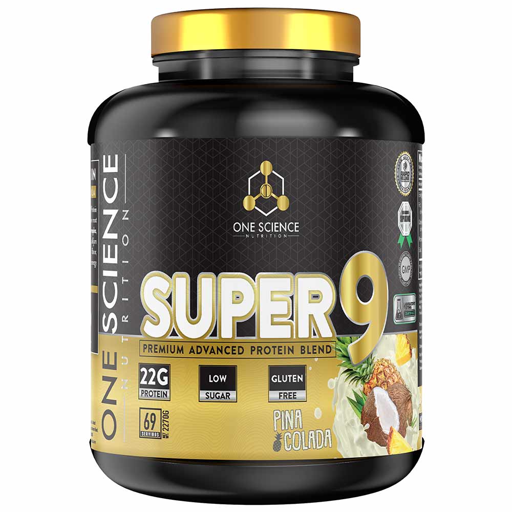1 - One Science Super 9 - Premium Advance Protein Blend,  5 lb  Pina Colada 