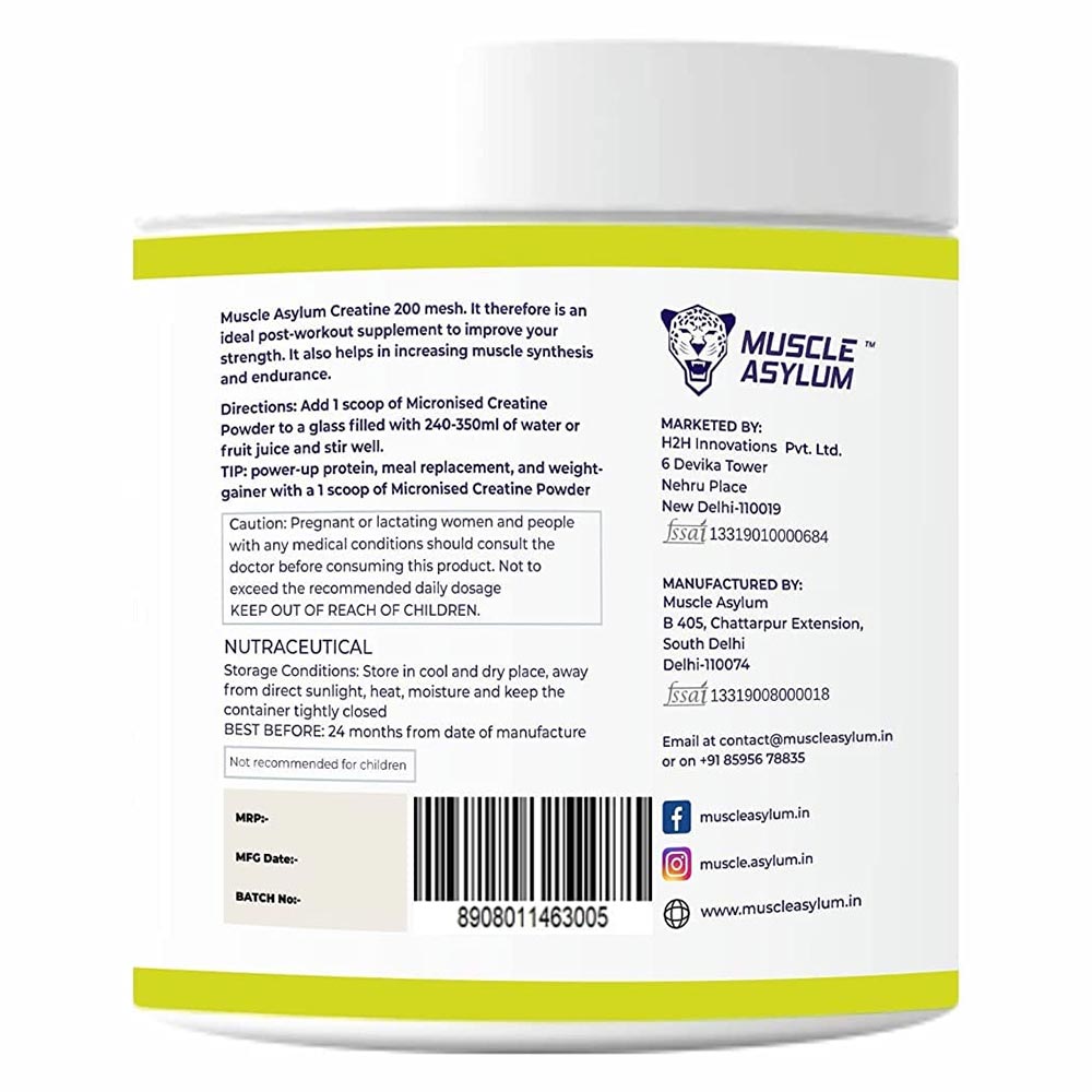 2 - Muscle Asylum Creatine Monohydrate,  Fruit Punch  0.22 lb 
