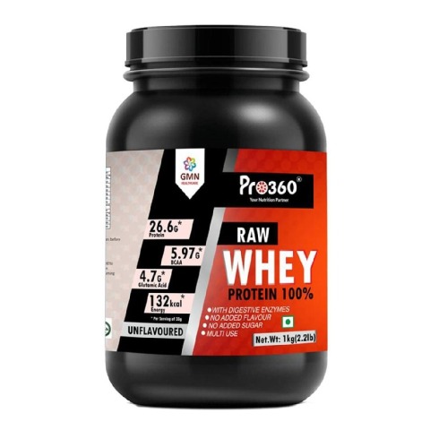 1 - PRO360 Raw Whey Protein,  2.2 lb  Unflavoured 