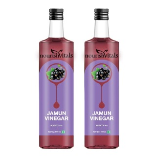 NourishVitals Jamun Vinegar, 0.500 L Unflavoured (Pack of 2)