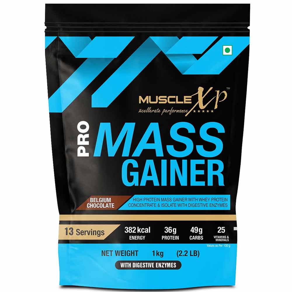 1 - MuscleXP Pro Mass Gainer with Whey Protein,  2.2 lb  Belgium Chocolate 