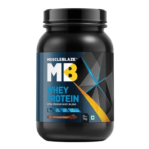 9 - MuscleBlaze Whey Protein OP, 2.2 lb Rich Milk Chocolate