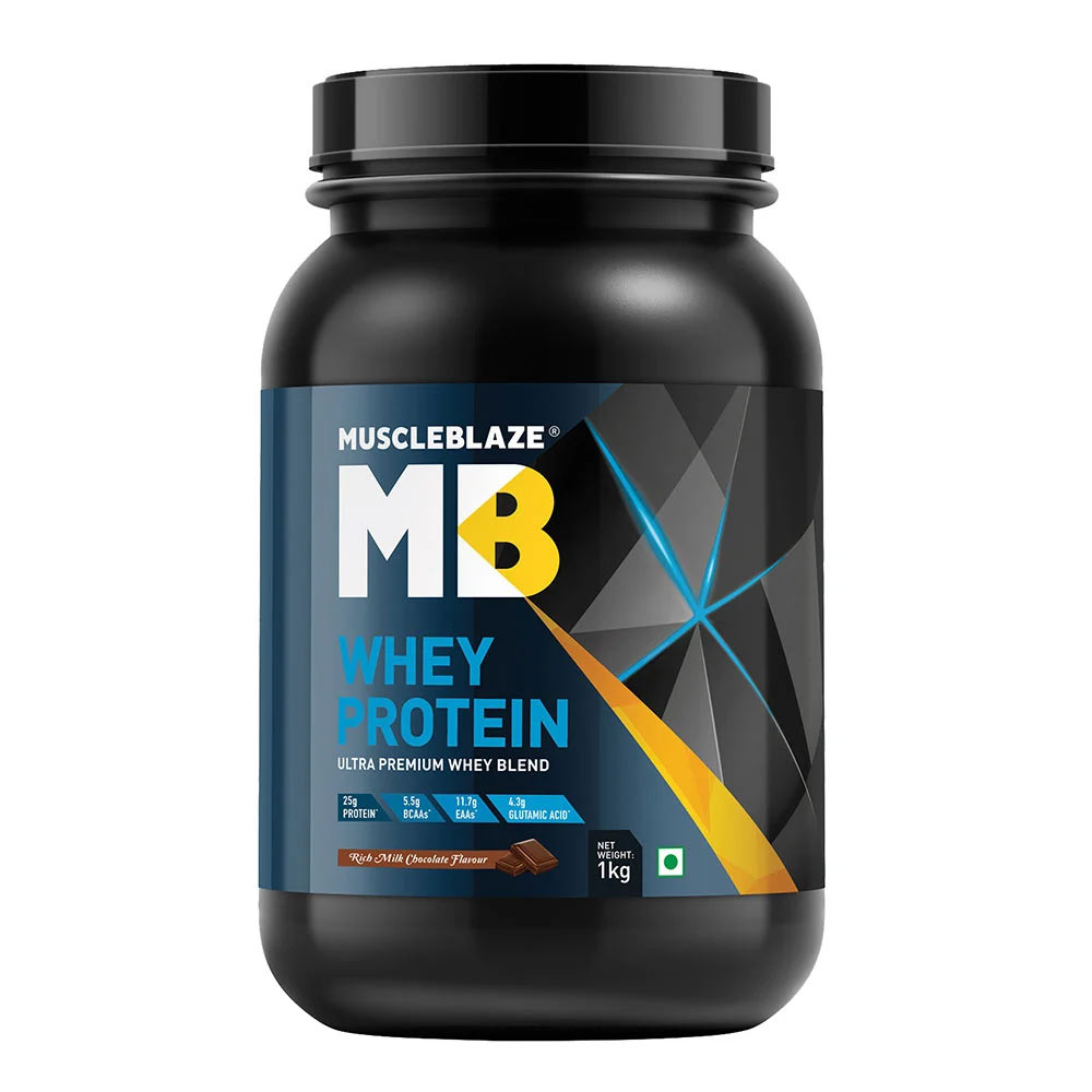 9 - MuscleBlaze Whey Protein  OP,  2.2 lb  Rich Milk Chocolate 