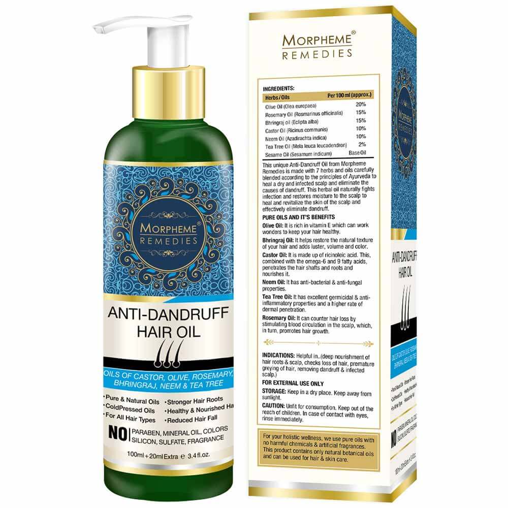 Morpheme Remedies Anti-Dandruff Hair Oil,  120 ml  All Type Hair 
