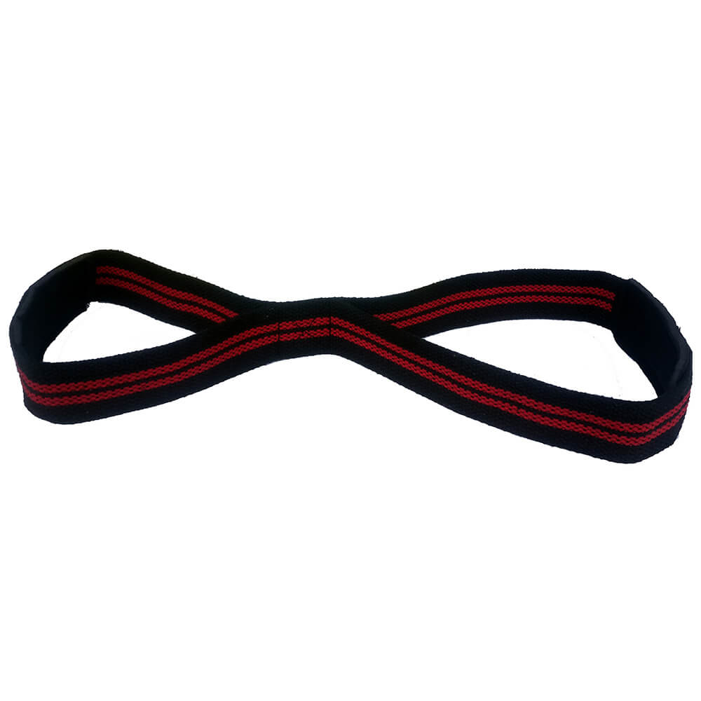 KOBO Figure 8 Neoprene-Padded Lifting Straps (WTA-33),  Red  Free Size 