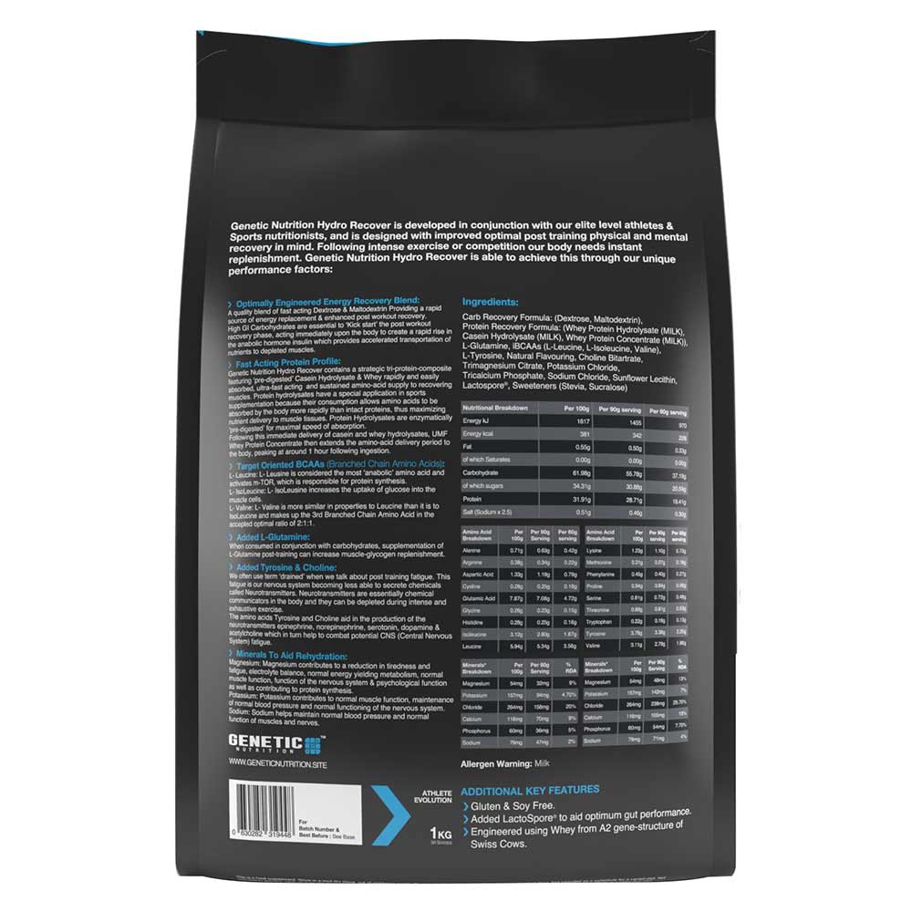 2 - Genetic Nutrition Hydro Recover,  2.2 lb  Toffee Fudge 