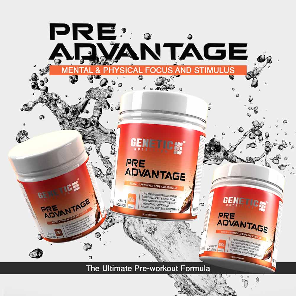 5 - Genetic Nutrition Pre Advatage,  0.88 lb  Berry Blast 