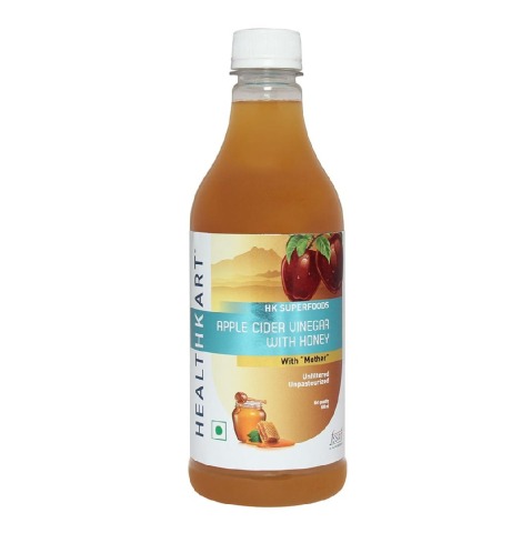 HealthKart Apple Cider Vinegar with Honey, 0.5 L Honey HealthKart Apple Cider Vinegar with Honey, 0.5 L Honey