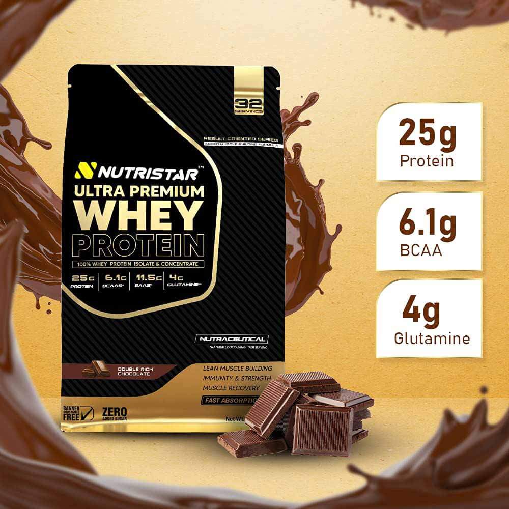 2 - Nutristar Ultra Premium Whey Protein,  2.2 lb  Double Rich Chocolate 