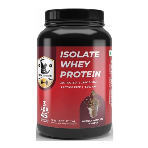 1 - IRON LIFTERS Isolate Whey Protein, 3 lb Ghana Chocolate