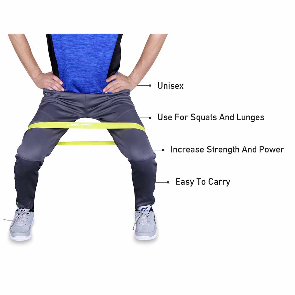 10 - Nivia Lateral Resistance Band 2.0,  Yellow  Level 1 (Light) 